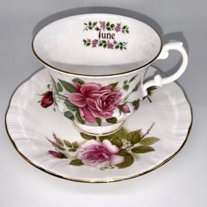 Vintage Elizabethan Staffordshire Roses Tea Cup and Saucer, England